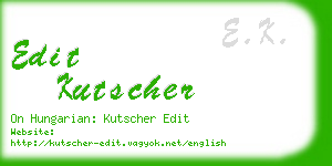 edit kutscher business card